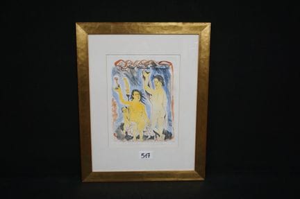 卢切特（1924 - 1994）- "现代构成"- 彩色蚀刻版画- 铅笔签名- 1993 年- 编号
