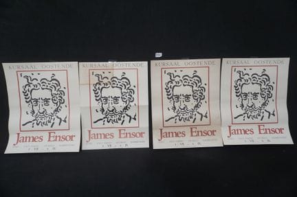 JAMES ENSOR (1860–1949) - 4 posters - "ETSEN - EAU