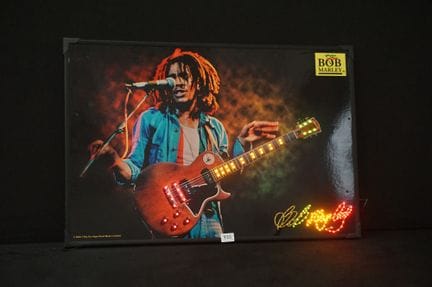 Lighted frame - "BOB MARLEY" - 60 x 90 cm