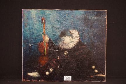 JAN VAN CAMPENHOUT (1907–1972) — "Pierrot Playing 