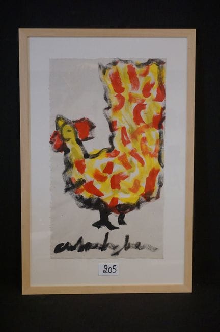 ANTON HEYBOER (1924–2005) – "Chicken" – acrylic on