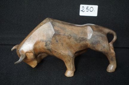 PIERRE CHENET - "Cubist Bull" - bronze sculpture -