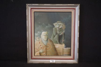 弗兰克·斯拉宾克（1942 -  ）——《自我》——布面油画——署名——背面有确认签名——60 x 