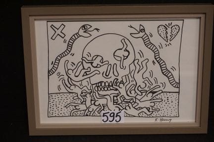 KEITH HARING (1958 - 1990) (riproduzione) - "senza