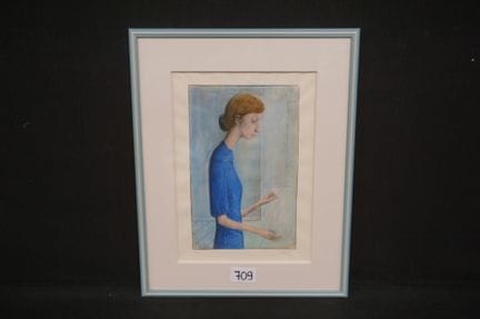 ROLAND DEVOLDER (1938 -  ) - "Young Woman" - etchi
