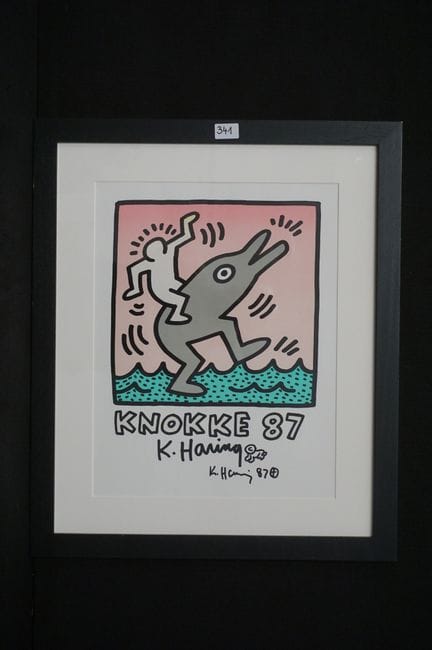 KEITH HARING (1958–1990) — original poster "KNOKKE