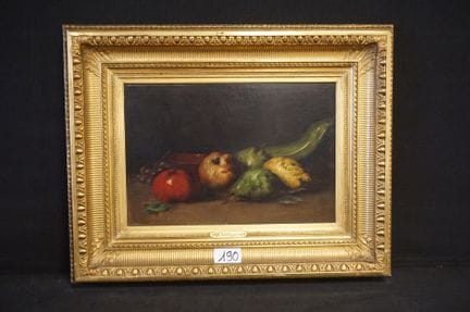 ALFRED VERHAEREN (1849–1924) — "Still Life with Fr