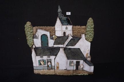 large ceramic wall sculpture - architectural compo