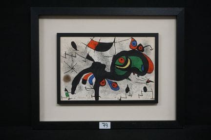 胡安·米罗（1893 - 1983）——《开花的公羊》——石版画——铅笔签名——附题词——参见MAE