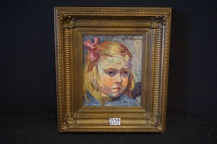 ANNE RUTTEN (1898–1981) — "Blonde Girl with a Pink