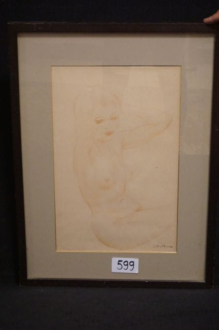 RAF DE BUCK (1902 - 1986) - "nudo" - disegno a san