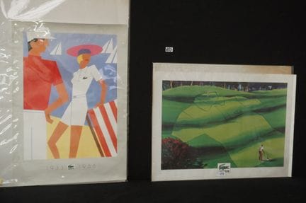 4 reproductions of LACOSTE posters - 60 x 84 cm