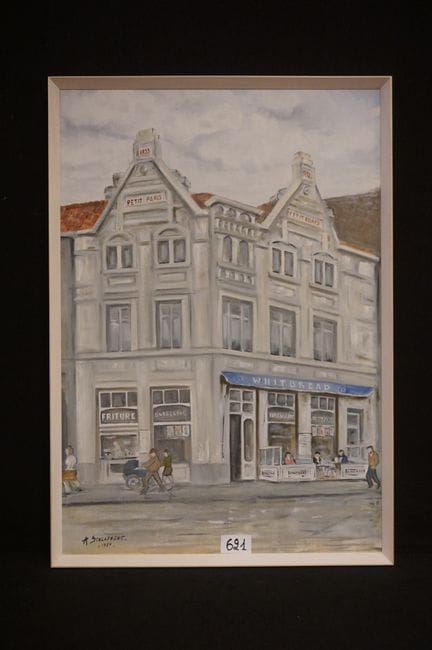 A. SCHELFHOUT - "Historic corner building PETIT PA