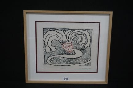 PIERRE ALECHINSKY (1927 -  ) - "Serpent de Binche"