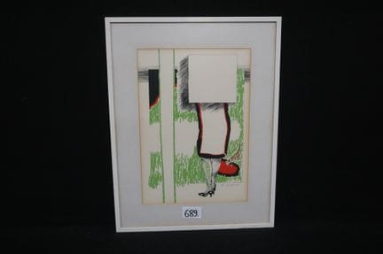 ROGER RAVEEL (1921 - 2013) - "Mirror Woman" - colo