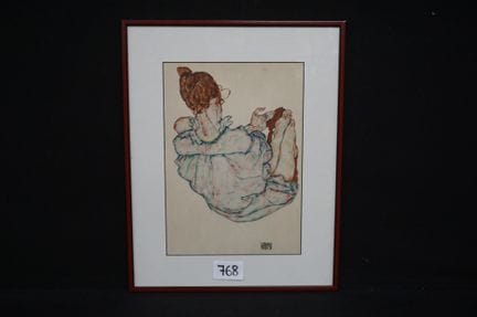 EGON SCHIELE (1890–1918) (after) — "Seated Woman f
