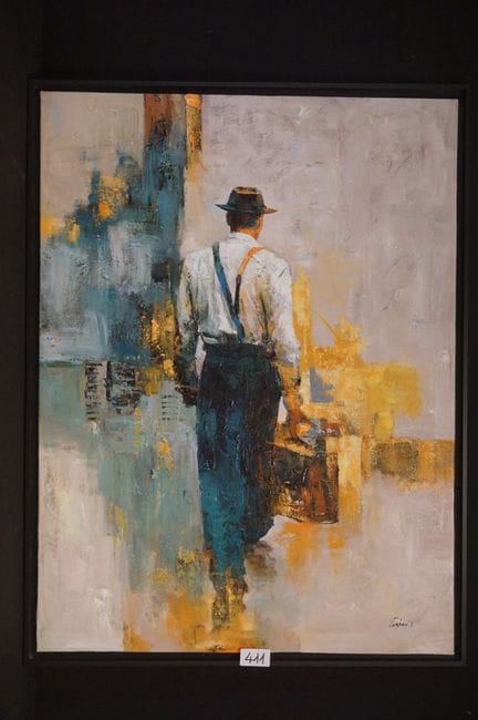 V. TURBAN - "La ou finit le jour" - oil on canvas 