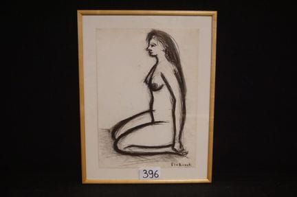 RIK SLABBINCK (1914 - 1991) - "nudo" - disegno - f