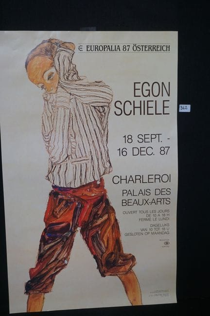 EGON SCHIELE (1890–1918) — poster from 1987 — "CHA