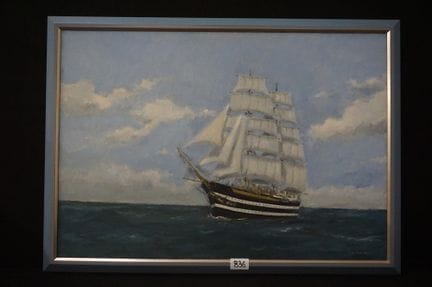 雷内·玛丽·杜贾尔丹（1913 - 2002）——《帆船海景》——布面油画——署名——大型画作——8