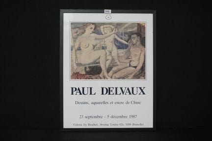 PAUL DELVAUX (1897–1994) — poster from 1987 — "GAL