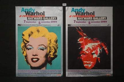 2 art posters - "ANDY WARHOL - A RETROSPECTIVE - H
