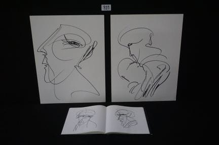 JEANINE BEHAEGEL (1940 - 1993) - 2 disegni + libro