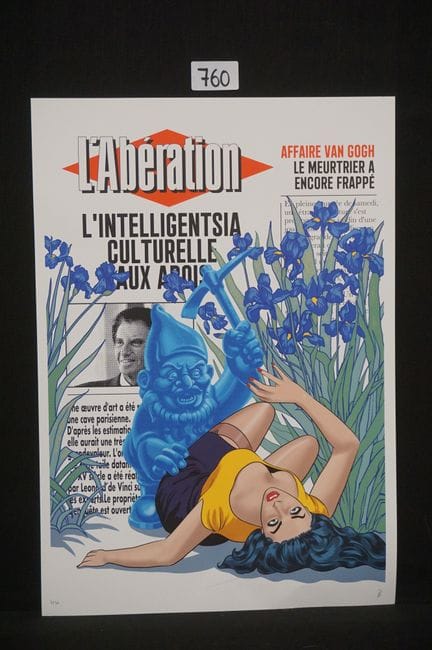 PHILIPPE GRIMAUD - "LA - bération" - print on pape