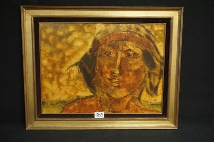 PIERRE BASTIN (1939 -  ) - "l'attente" - mixed med