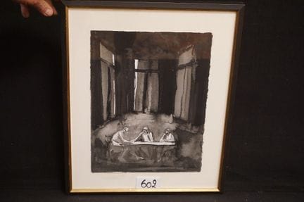ROLAND DEVOLDER (1938 -  ) - "Three People at a Ta