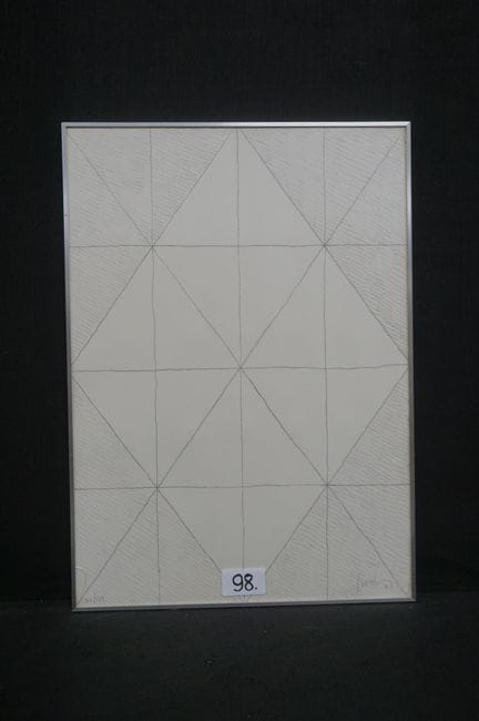 丹·范·塞维伦（1927—2009）—— “几何构图” - 石版画 - 铅笔签名 - 标注1976年
