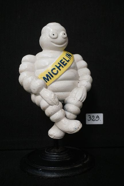 publicity statue in cast iron - "MICHELIN" - H: 28