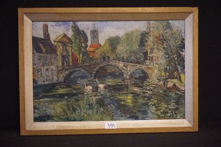 RENE CLAROT (1882–1972) — "The Bridge and the Entr