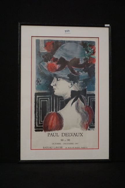 PAUL DELVAUX (1897–1994) — 1987 poster — BATEAU LA