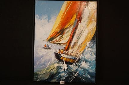 ANTONIO PALMIERI (1946 -  ) - "cap au large" - oil