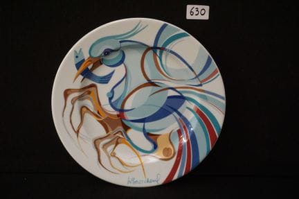 WILLY BOSSCHEM (1930 -  ) - porcelain plate - "MET