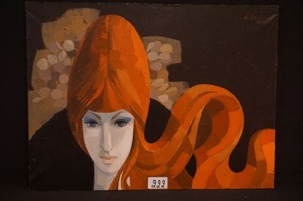 JAN DE LEE (1932–2000) — "Girl with Wavy Hair" — o