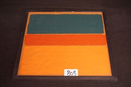 after MARK ROTHKO - painting on canvas - 43 x 43 c