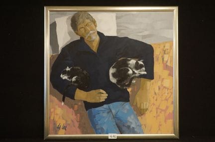 JAN DE LEE (1932–2000) - "Seated figure with two s