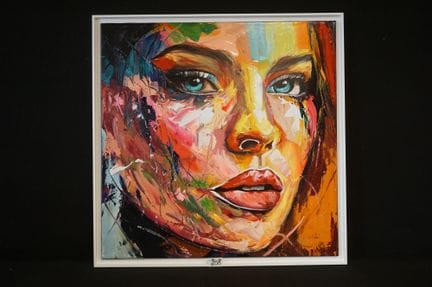LOIC TUHAL (1962 -  ) - "visage" - oil on canvas -