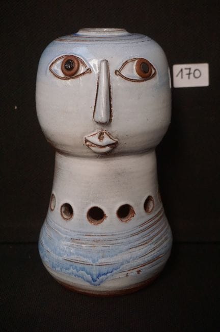 CERAMIQUE DOUR - vintage glazed ceramic vase - ant
