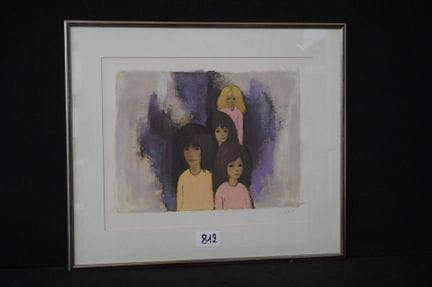 JEF WAUTERS (1927 - 2013) - "girls" - mixed media 