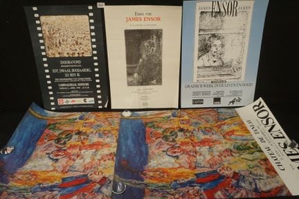 JAMES ENSOR (1860–1949) — 5 art posters from 1986,