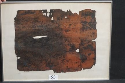 皮埃尔·苏拉热（1919 - 2022） - 《eau forte XVII》 - 1961年版画 