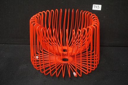 iconico cesto di frutta rosso "TRADIG" - vintage -