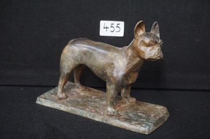 PIERRE CHENET - "French Bulldog" - bronze sculptur
