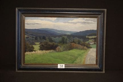 阿里斯蒂德·卡佩尔（1863—1948）——《阿登地区的风景》——木板油画——署名——45 × 68