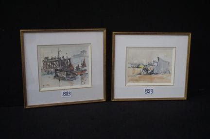 THOMAS DE PUTTER (1896–1972) — "Beach Scene" and "