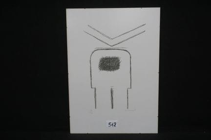 卢克·克劳斯（1930 - 2006）——《无题》——石版画——铅笔签名——标注1987年——编号9