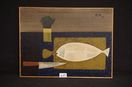JAN DE LEE (1932–2000) — "Still Life with Fish on 